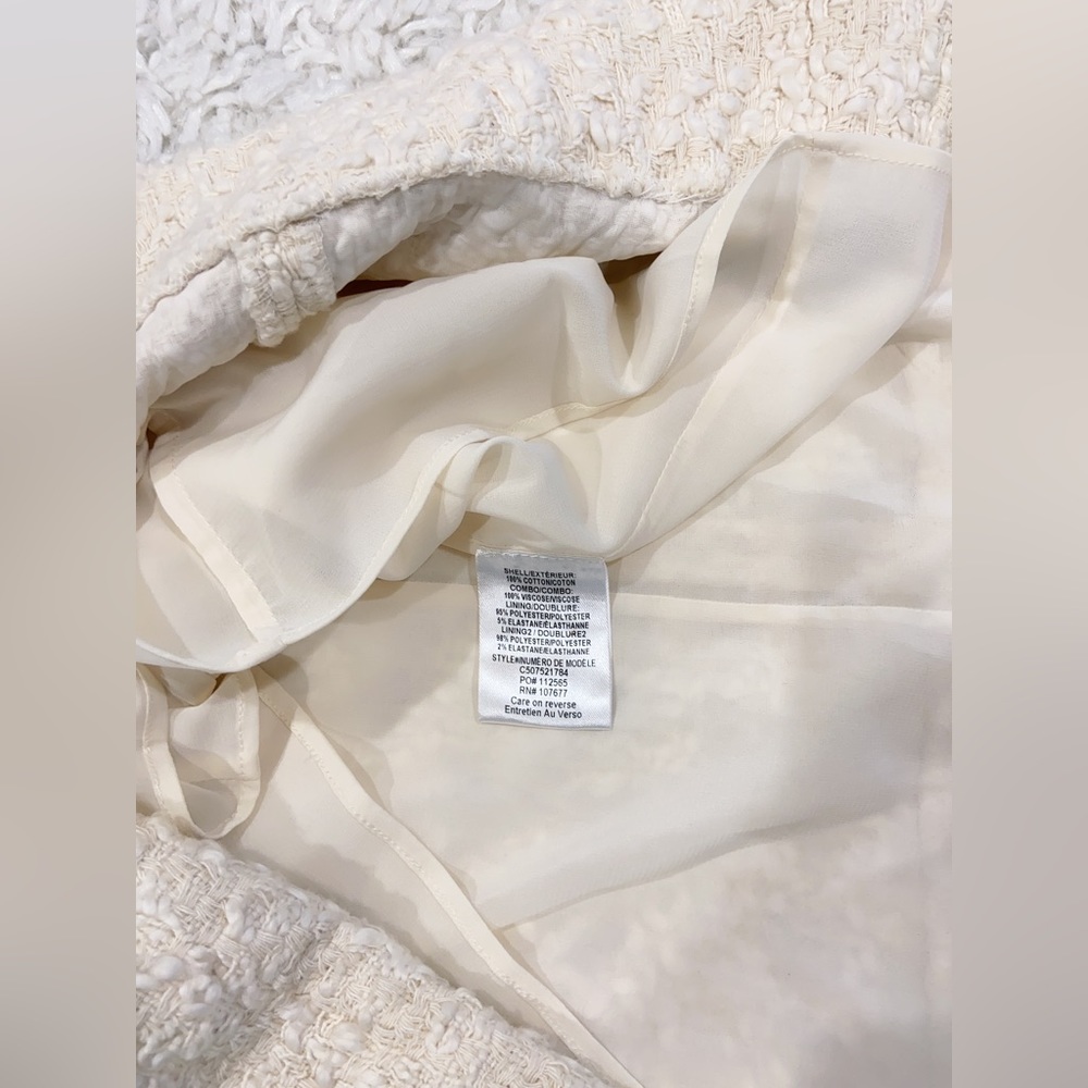 NWT Alice + Olivia Haven Embellished Ivory Tweed Dress - Picture 8 of 12